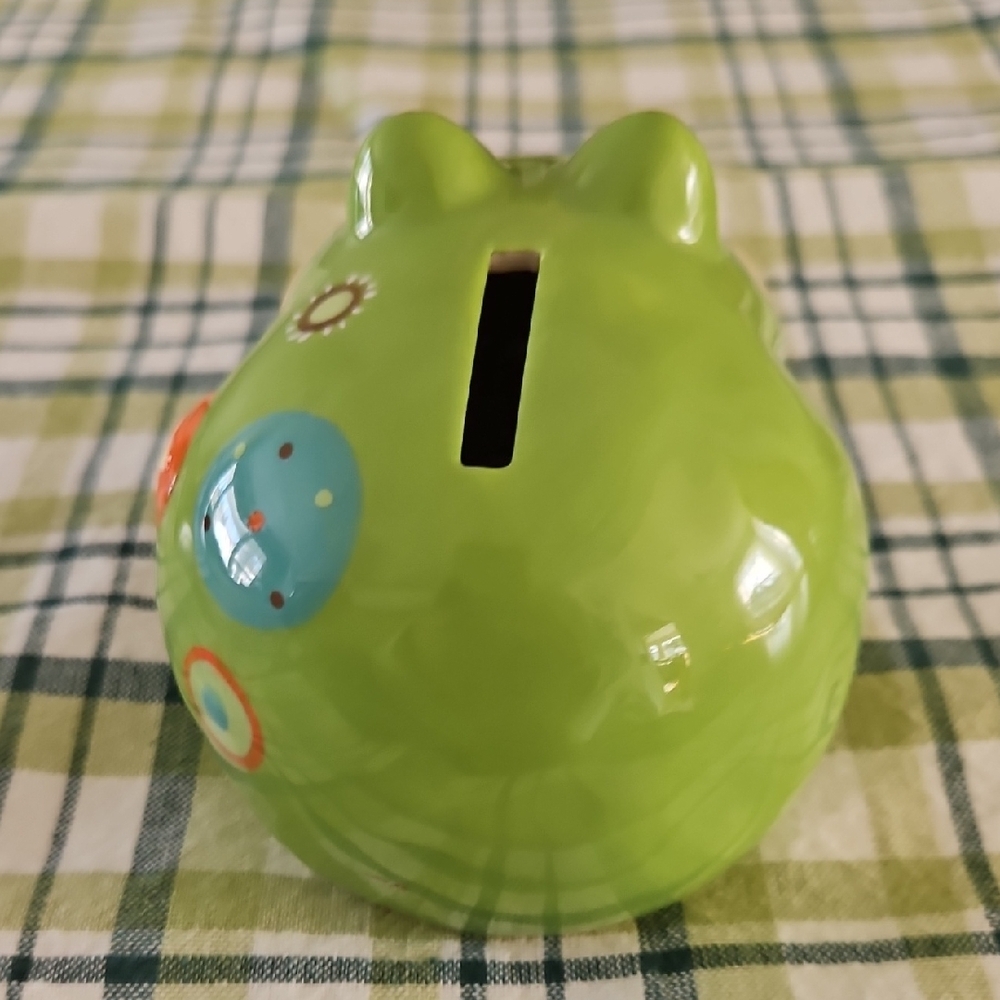 Green Frog Piggy Bank - Picture 4 of 6